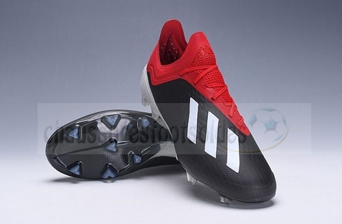 Adidas Crampon De Foot X 18.1 FG Noir Rouge