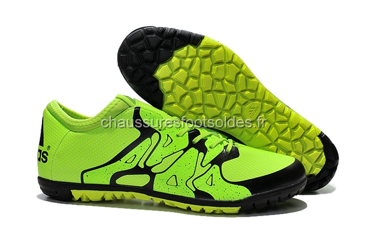 Adidas Crampon De Foot X 15.3 TF Vert Fluorescent Noir
