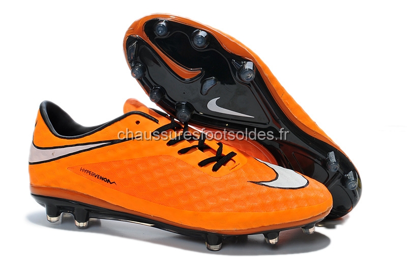 Nike Crampon De Foot HyperVenom FG Orange Gris Noir