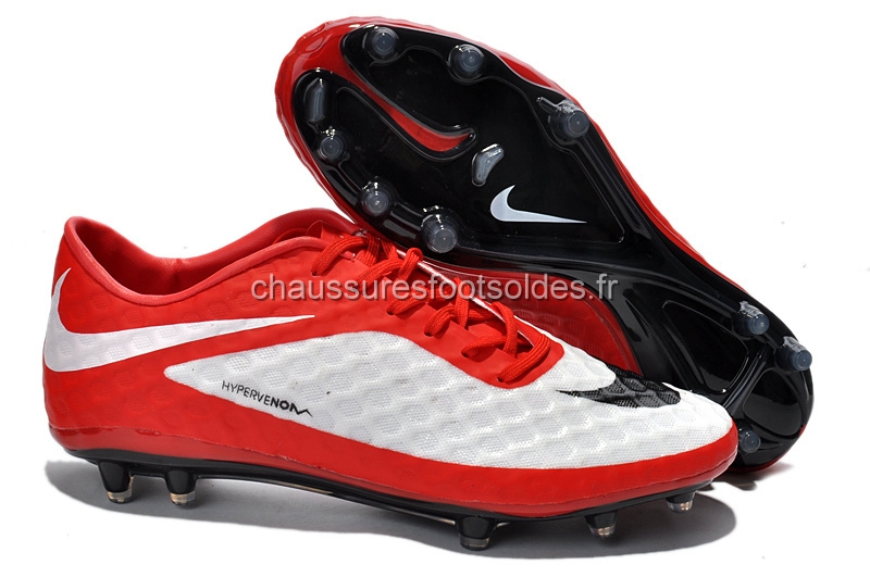 Nike Crampon De Foot HyperVenom FG Rouge Blanc