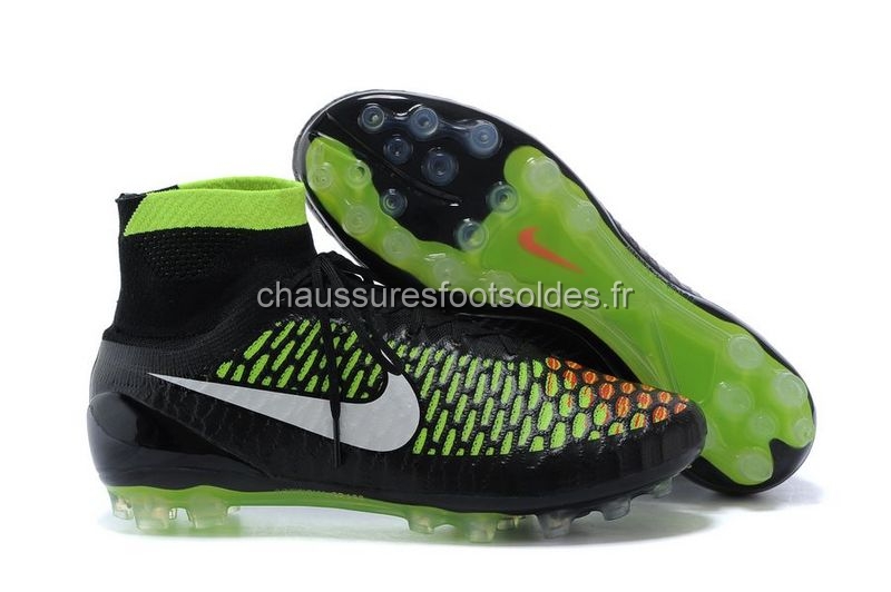 Nike Crampon De Foot Magista Obra AG Noir Vert Fluorescent