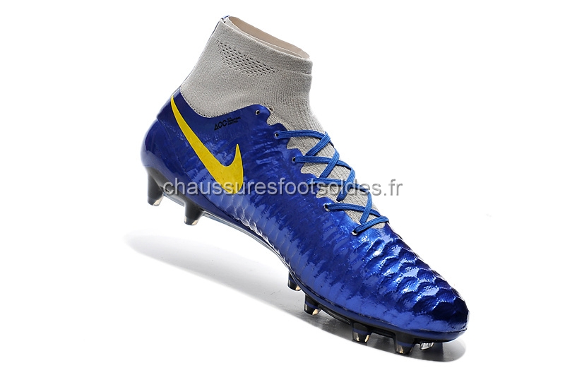 Nike Crampon De Foot Magista Obra FG Bleu Vert Fluorescent