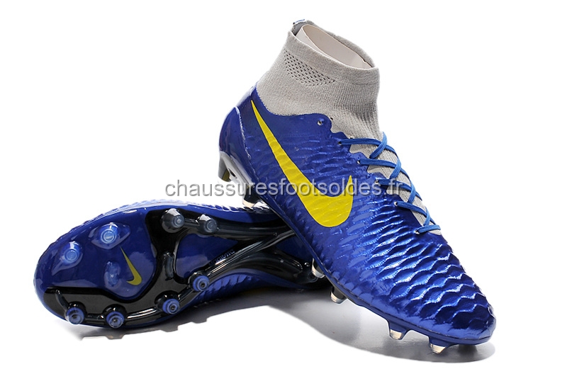 Nike Crampon De Foot Magista Obra FG Bleu Vert Fluorescent