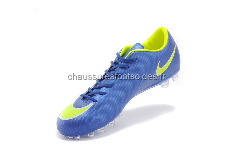 Nike Crampon De Foot Mercurial X Vapor AG Bleu Vert Fluorescent