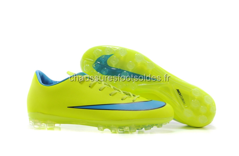 Nike Crampon De Foot Mercurial X Victory AG Vert Fluorescent Bleu